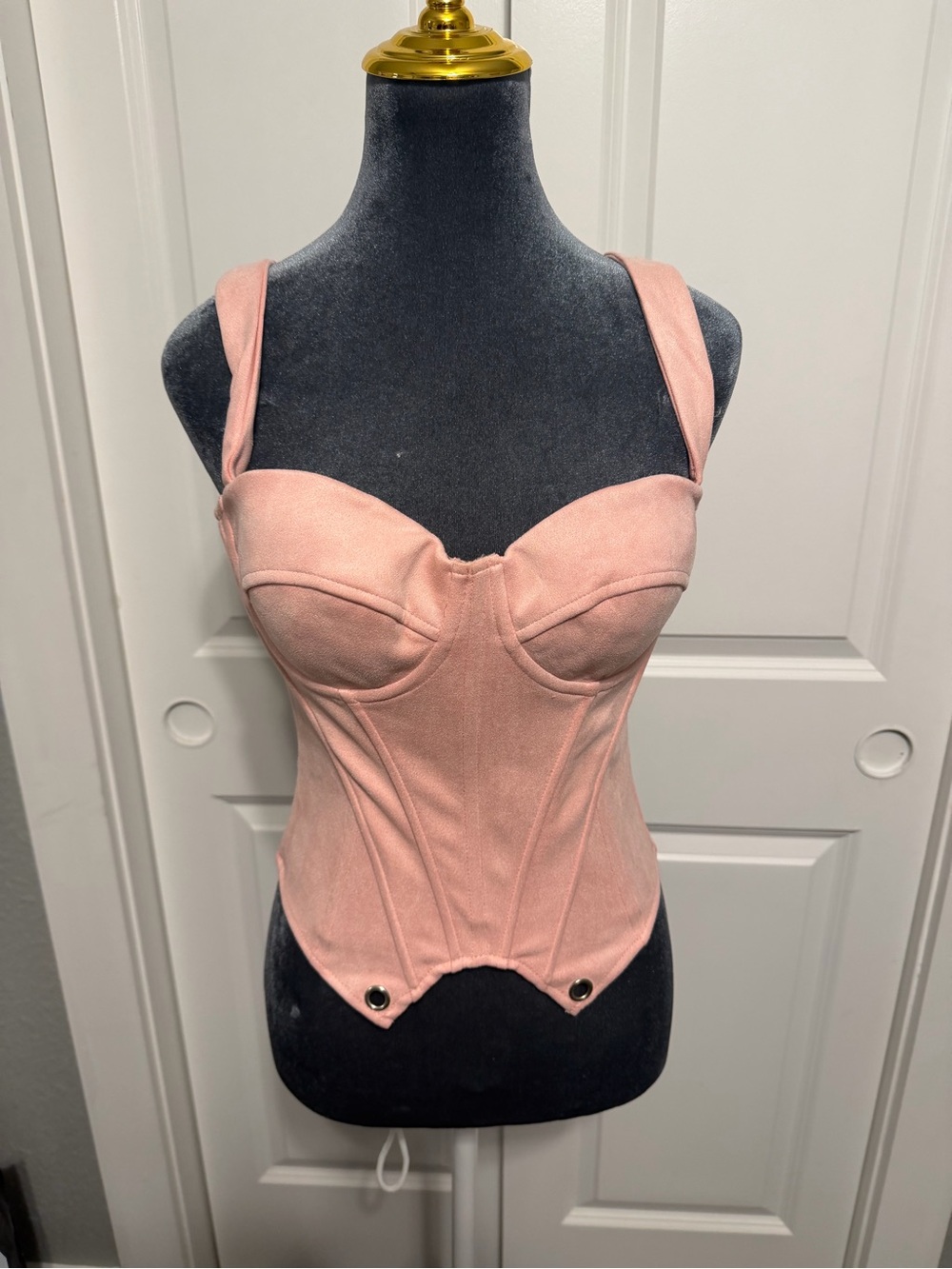 Pink Structured Bustier Corset Top